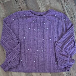SHEIN Purple Crew Neck Sweater
